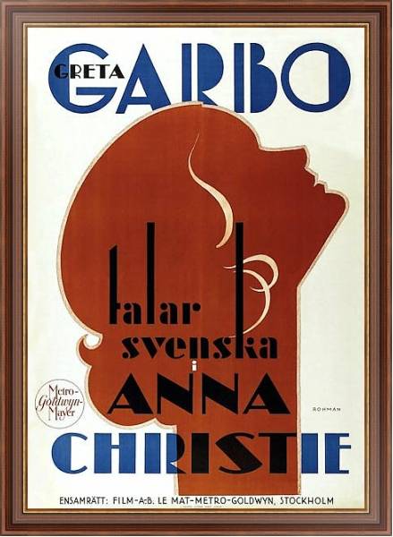 Постер Poster - Anna Christie 2 с типом исполнения На холсте в раме в багетной раме 35-M719P-83