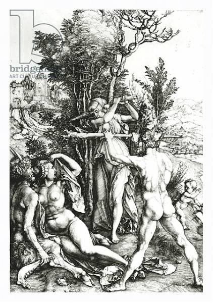 Постер Hercules at the crossroad, 1498 с типом исполнения На холсте в раме в багетной раме 221-03