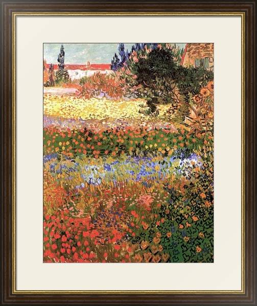 Постер Цветущий сад 2 с типом исполнения Под стеклом в багетной раме 1.023.036