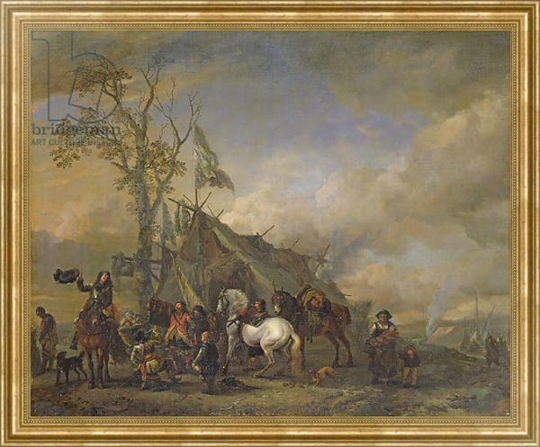 Постер Departure of the Cavalrymen с типом исполнения На холсте в раме в багетной раме NA033.1.051