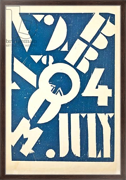 Постер Cover for the art magazine 'Broom', c.1921-1924 с типом исполнения На холсте в раме в багетной раме 221-02