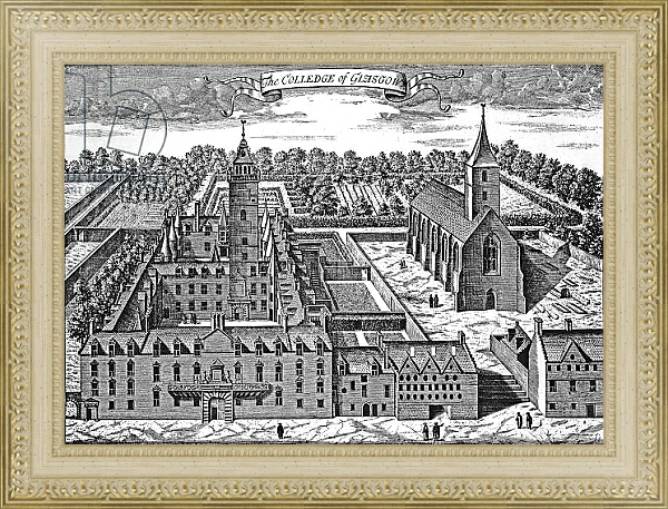 Постер The Colledge of Glasgow, from 'Theatrum Scotiae', 1693 с типом исполнения Акварель в раме в багетной раме 484.M48.725