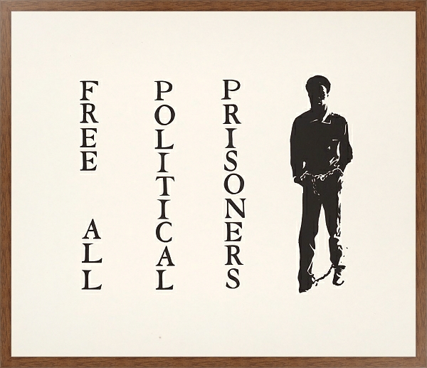 Постер Free all political prisoners. с типом исполнения На холсте в раме в багетной раме 1727.4310