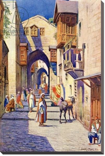 Постер A Street in Jerusalem, c.1910 с типом исполнения На холсте без рамы