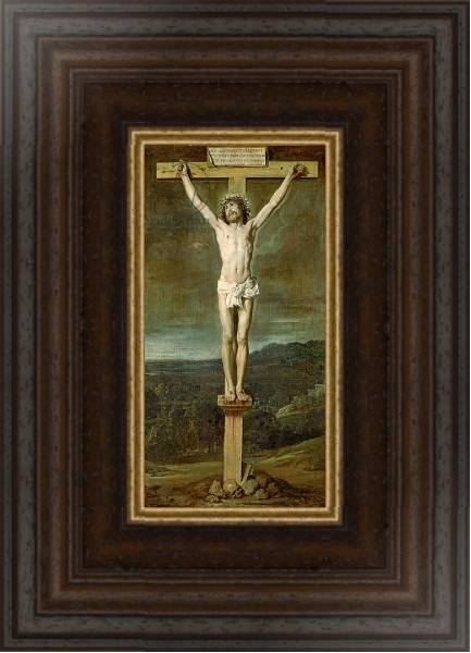 Постер Christ alive on the cross at Calvary, 1631 с типом исполнения На холсте в раме в багетной раме 1.023.151