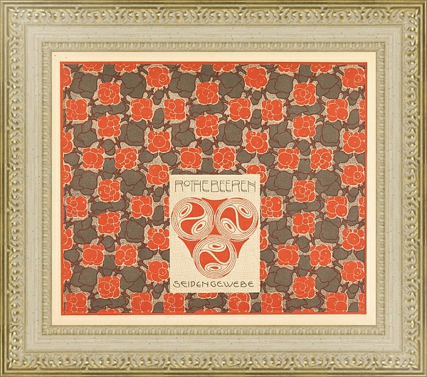 Постер Rothebeeren Seiden Gewebe с типом исполнения Акварель в раме в багетной раме 484.M48.725