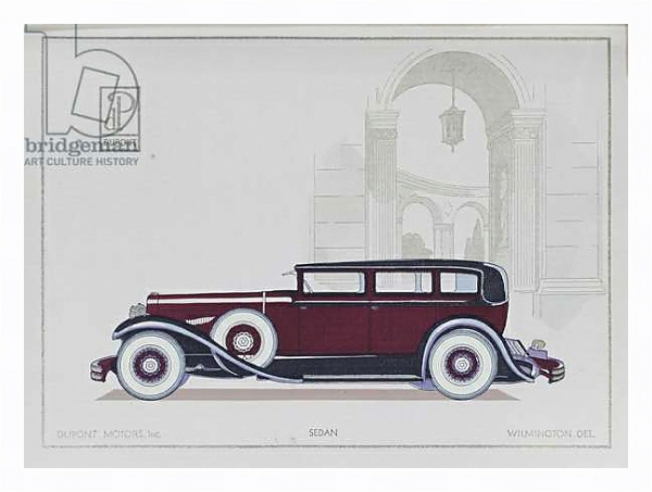 Постер DuPont Motor Cars: Sedan, 1921 с типом исполнения На холсте в раме в багетной раме 221-03