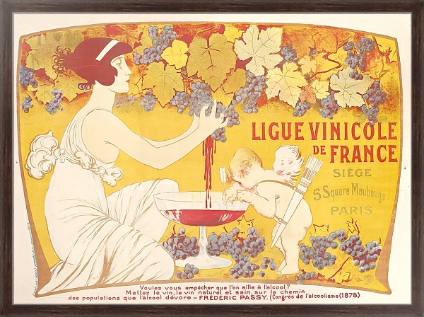 Постер Ligue Vinicole de France с типом исполнения На холсте в раме в багетной раме 221-02