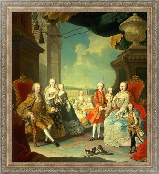Постер Maria Theresa and her Husband at the staircase с типом исполнения На холсте в раме в багетной раме 484.M48.310