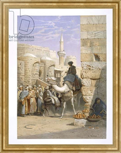 Постер Strassenlebon in Kairo с типом исполнения На холсте в раме в багетной раме NA033.1.051