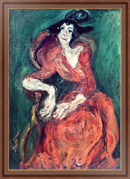 Постер Woman in Red, 1922 с типом исполнения На холсте в раме в багетной раме 35-M719P-83