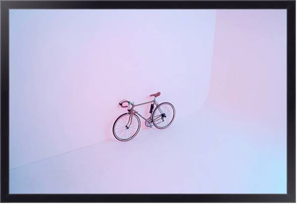 Постер Велосипед в лиловом цвете с типом исполнения На холсте в раме в багетной раме 221-01