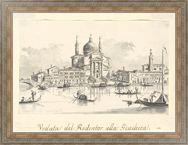 Постер The Church of the Redentore from the Giudecca Canal с типом исполнения На холсте в раме в багетной раме 484.M48.310