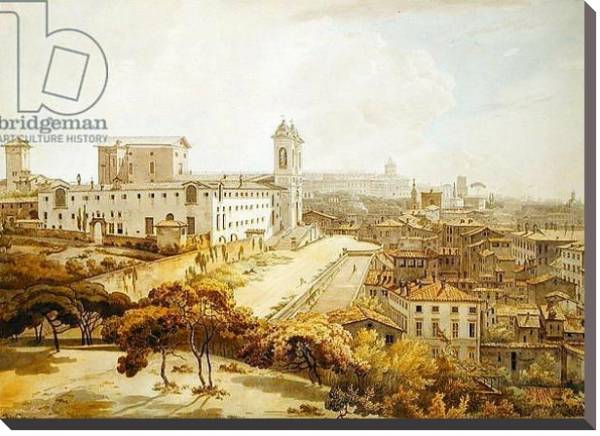 Постер A View of Rome taken from the Pincio, 1776 с типом исполнения На холсте без рамы