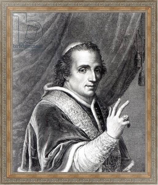 Постер Pope Pius VII, engraved by Rafaello Morghen с типом исполнения На холсте в раме в багетной раме 484.M48.310