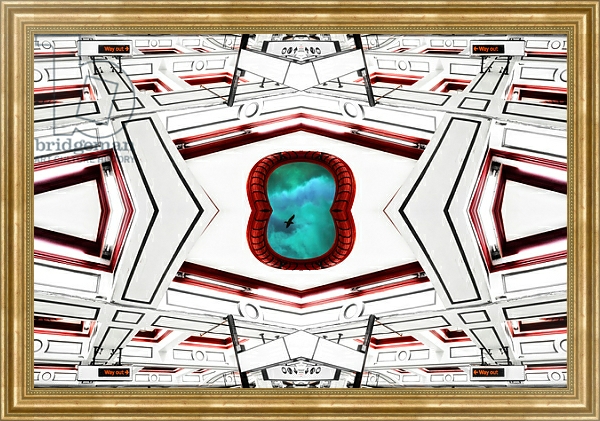 Постер Ceiling portal sky bird, 2014 с типом исполнения На холсте в раме в багетной раме NA033.1.051