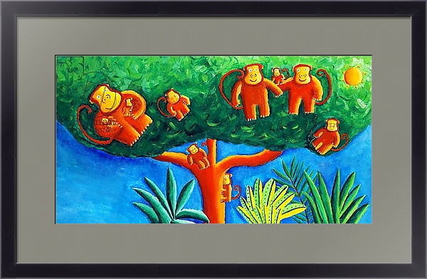 Постер Monkeys in a Tree, 2002 с типом исполнения Под стеклом в багетной раме 221-01