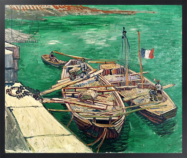 Постер Landing Stage with Boats, 1888 с типом исполнения На холсте в раме в багетной раме 1727.8010
