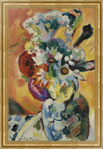 Постер Bouquet De Fleurs с типом исполнения На холсте в раме в багетной раме NA033.1.051