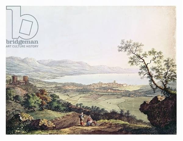 Постер View of Geneva from Saconex in Savoy с типом исполнения На холсте в раме в багетной раме 221-03