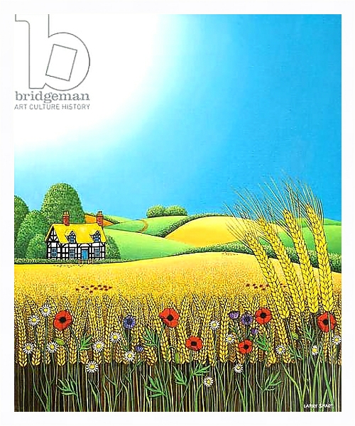 Постер Sussex Wheatfields, 1995 с типом исполнения На холсте в раме в багетной раме 221-03