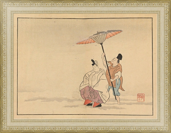 Постер Sakai Hōitsu gajō, Pl.18 с типом исполнения Акварель в раме в багетной раме 484.M48.725