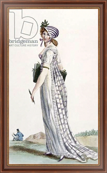 Постер Ladies Walking Dress, illustration from 'Journal des Dames et des Modes', 1800 с типом исполнения На холсте в раме в багетной раме 35-M719P-83