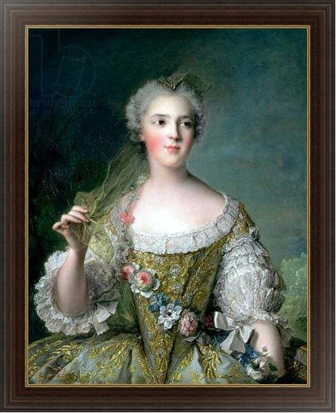 Постер Portrait of Madame Sophie, daughter of Louis XV, at Fontevrault, 1748 с типом исполнения На холсте в раме в багетной раме 1.023.151