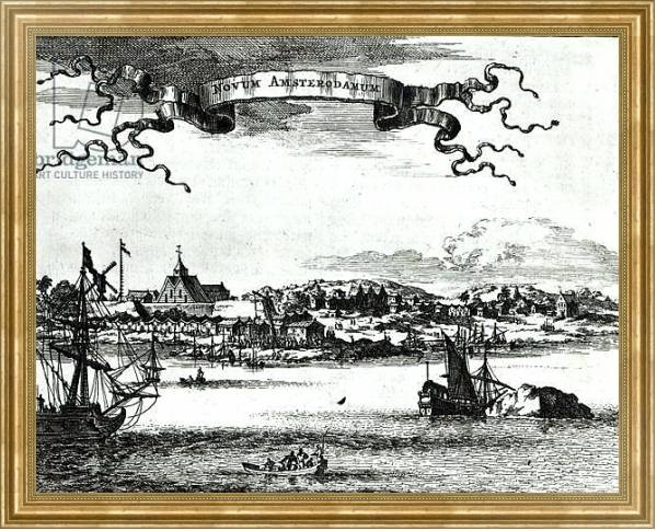 Постер Novum Amsterodamum, c.1667 с типом исполнения На холсте в раме в багетной раме NA033.1.051
