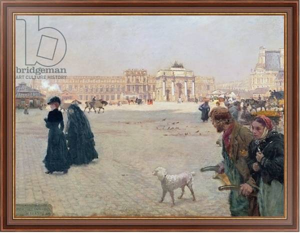 Постер La Place du Carrousel, Paris: The Ruins of the Tuileries, 1882 с типом исполнения На холсте в раме в багетной раме 35-M719P-83