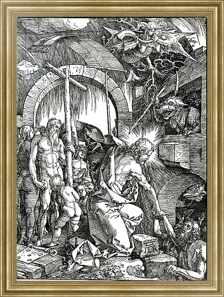 Постер Christ's Descent into Limbo, 1510 с типом исполнения На холсте в раме в багетной раме NA033.1.051