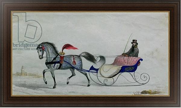 Постер Horse Drawn Sleigh с типом исполнения На холсте в раме в багетной раме 1.023.151