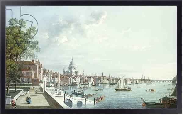 Постер The Thames from Somerset House, Looking Downstream с типом исполнения На холсте в раме в багетной раме 221-01
