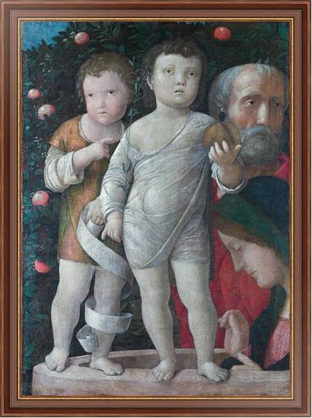 Постер Святое семейство и святой Джон с типом исполнения На холсте в раме в багетной раме 35-M719P-83