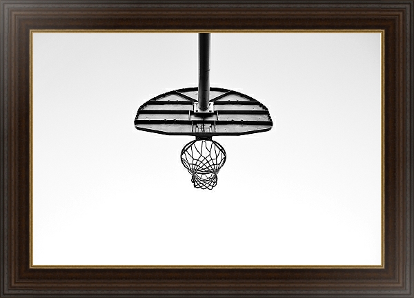 Постер Баскетбольное кольцо с типом исполнения На холсте в раме в багетной раме 1.023.151