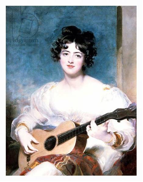 Постер Lady Wallscourt, 1825 с типом исполнения На холсте в раме в багетной раме 221-03