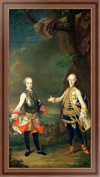 Постер Joseph and Leopold, sons of Francis I and Maria Theresa of Austria, later Joseph II and Leopold II с типом исполнения На холсте в раме в багетной раме 35-M719P-83
