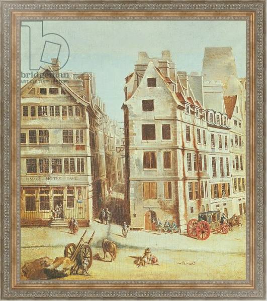 Постер The Cabaret 'A l'Image Notre-Dame', Place de Greve in 1751 с типом исполнения На холсте в раме в багетной раме 484.M48.310