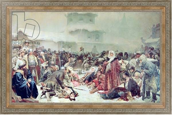 Постер Destruction of Novgorod by Tsar Ivan III 1889 с типом исполнения На холсте в раме в багетной раме 484.M48.310