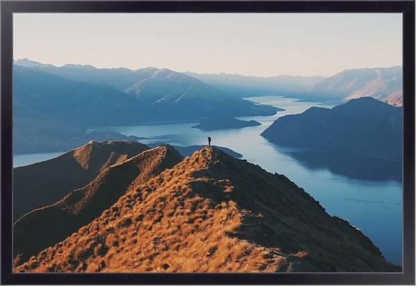 Постер Ройс Пик, Новая Зеландия с типом исполнения На холсте в раме в багетной раме 221-01