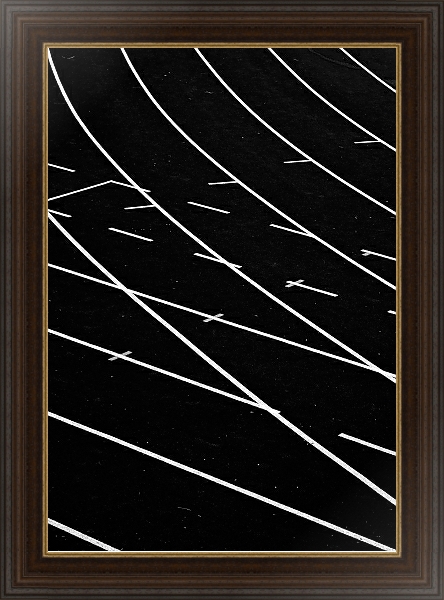 Постер Полосы беговой дорожки с типом исполнения На холсте в раме в багетной раме 1.023.151