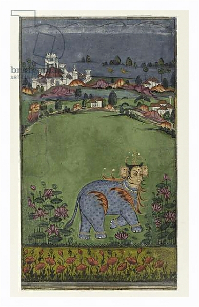 Постер Page from an Astrological Treatise, c.1750 с типом исполнения На холсте в раме в багетной раме 221-03