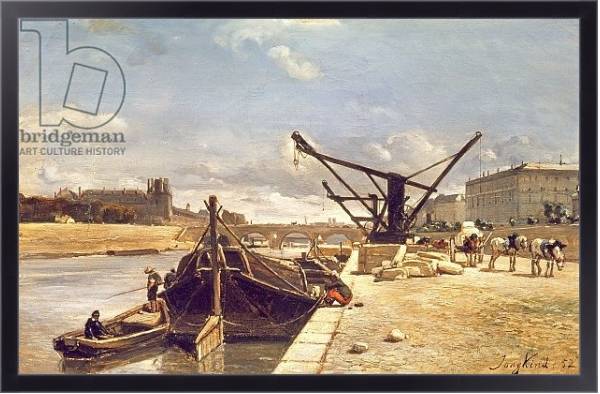 Постер View of the Pont Royal, Paris с типом исполнения На холсте в раме в багетной раме 221-01