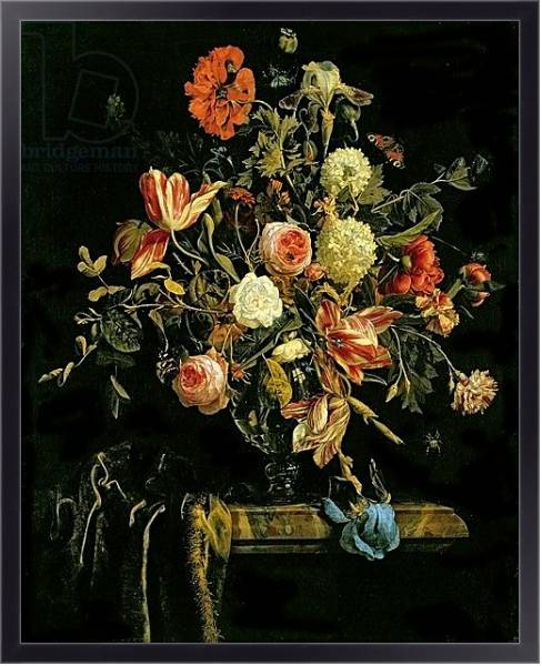 Постер Flower Still Life, 1706 с типом исполнения На холсте в раме в багетной раме 221-01