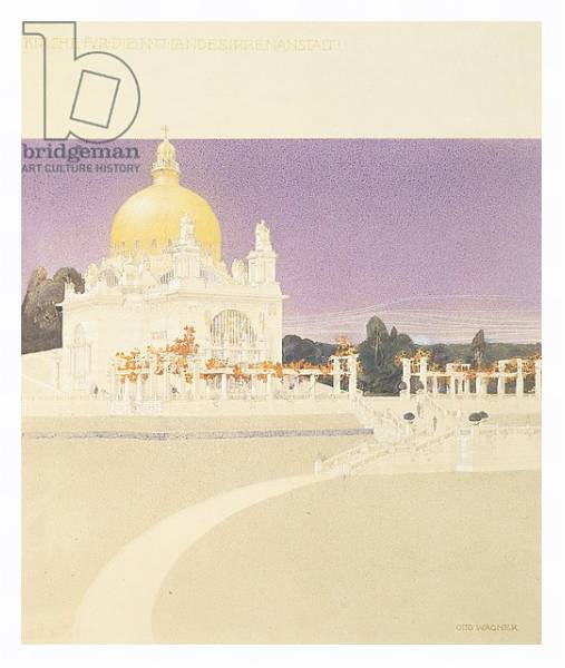 Постер St. Leopold's, Church of the Steinhof Asylum, 1902-07 с типом исполнения На холсте в раме в багетной раме 221-03