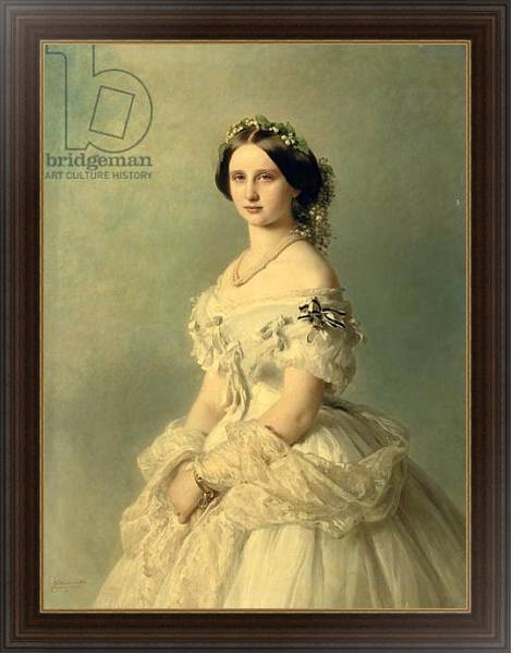Постер Portrait of Princess of Baden, 1856 с типом исполнения На холсте в раме в багетной раме 1.023.151