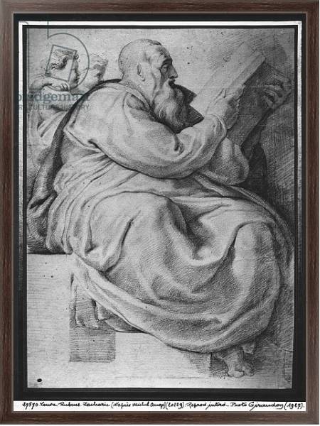 Постер The Prophet Zacharias, after Michelangelo Buonarroti с типом исполнения На холсте в раме в багетной раме 221-02