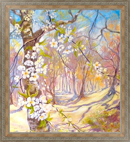 Постер big blossoms in the spring с типом исполнения На холсте в раме в багетной раме 484.M48.310