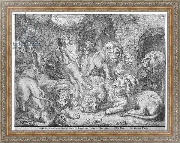 Постер Daniel in the lions' den 1 с типом исполнения На холсте в раме в багетной раме 484.M48.310
