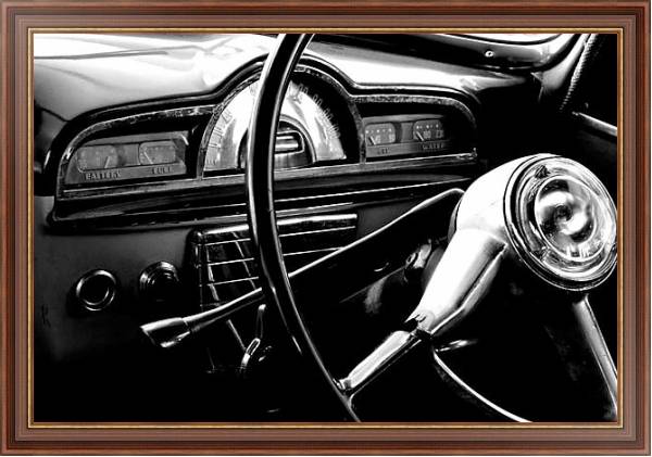 Постер Интерьер авто с типом исполнения На холсте в раме в багетной раме 35-M719P-83